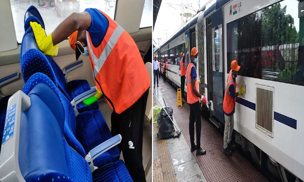 Vande Bharath Express Train: Vande Veers performed a cleaning miracle by cleaning the rail coach in just 14 minutes.