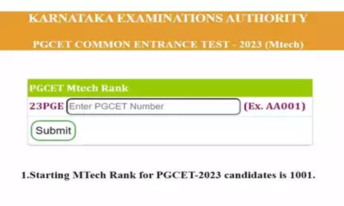 Karnataka PGCET 2023 Result Released, Know Now through KEA Official Website.