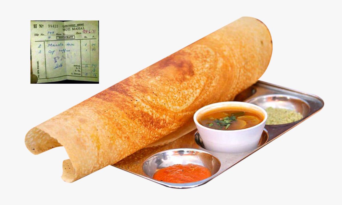 Masala Dosa And cup coffee Cost