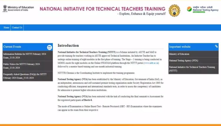 nittt-release-of-national-initiative-for-technical-teachers-training-exam-schedule-exam-with-remote-proctoring