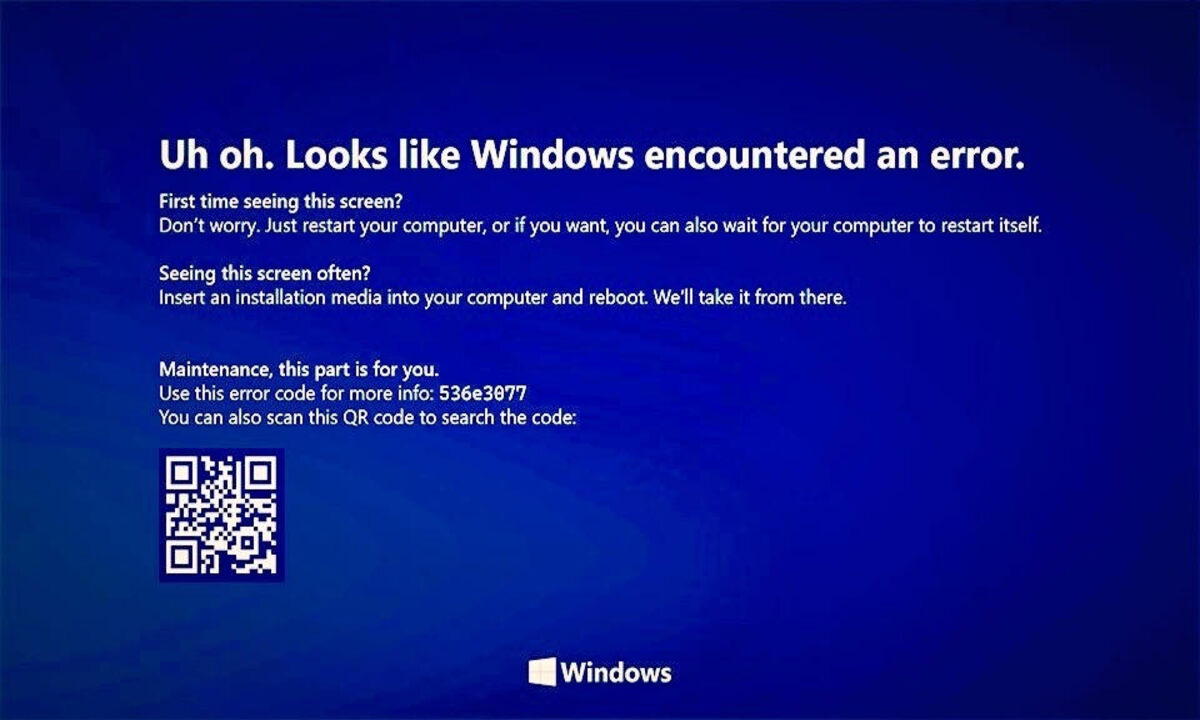 Microsoft Windows crashes